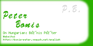 peter bonis business card